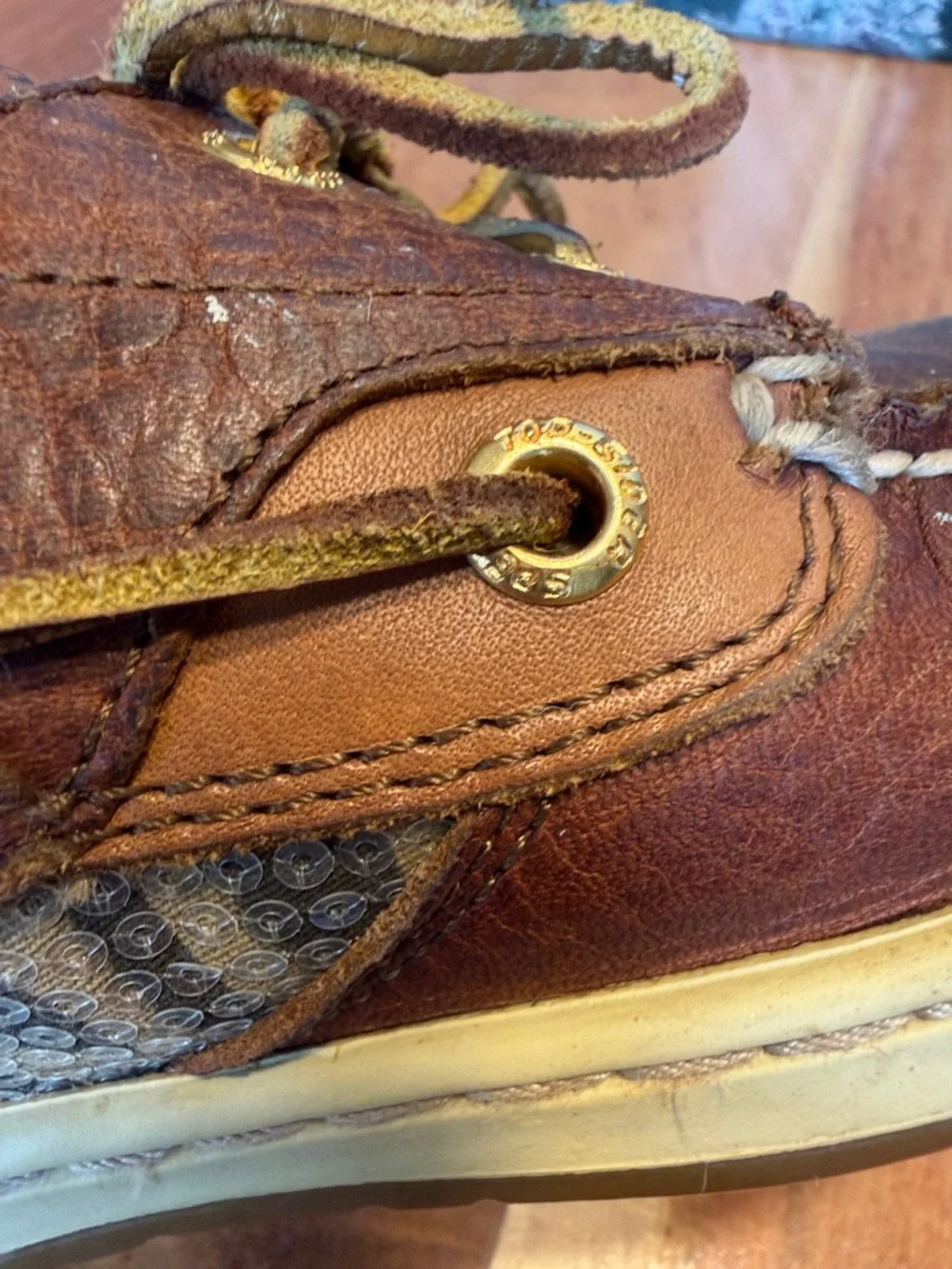 Sperry Top-Sider 2010’s Statement Brown Leather Boat Shoes‎ Zebra (Fair)